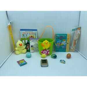 Kids Easter Basket Set | Duck Plush, Books, Toys, Crafts, Eggs & More | Boy Gift